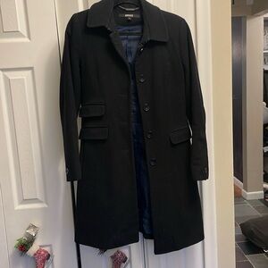 DKNY Black Lined Dress Coat - Women’s - Black - Size 4